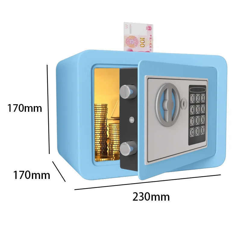 0.2 Cubic Feet Electronic Digital Safe &ndash; Fireproof Safe Blue