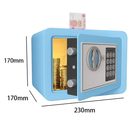 0.2 Cubic Feet Electronic Digital Safe &ndash; Fireproof Safe Blue
