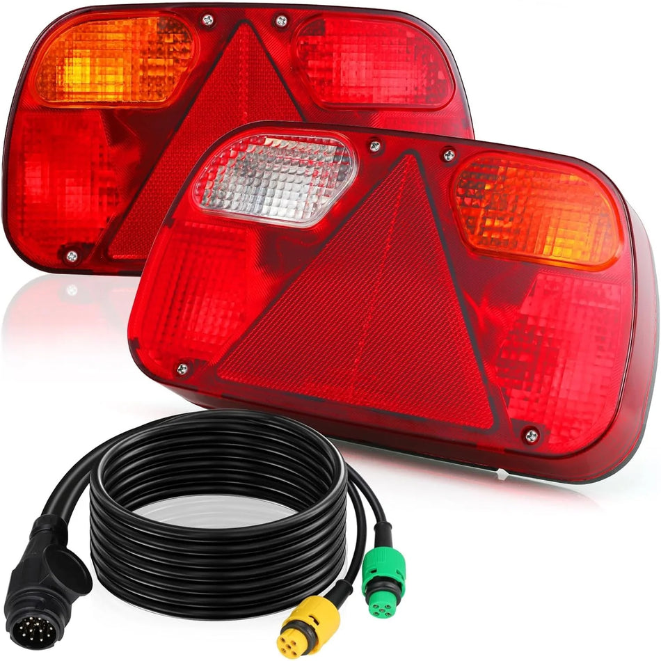 Set de lumini spate pentru remorcă cu conector de 13 pini și cablu cu 5 miezuri