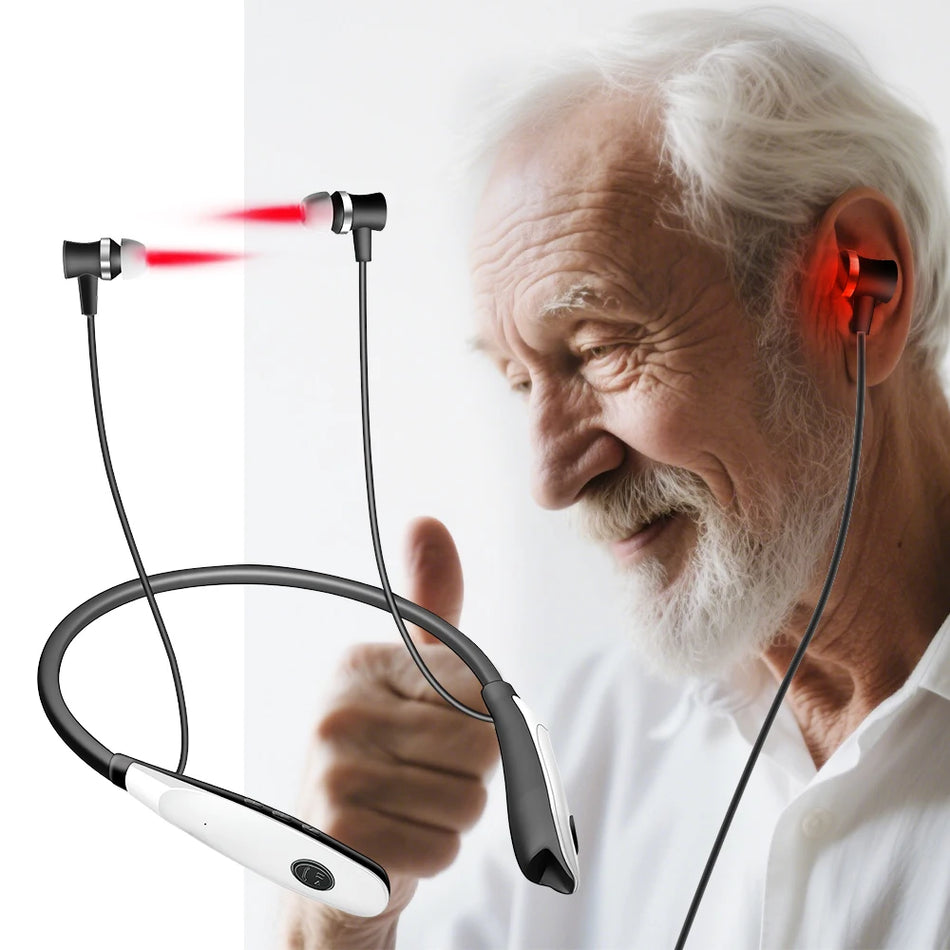 Nackhängande 650nm Rött Ljus Öronlaserterapi För Tinnitus
