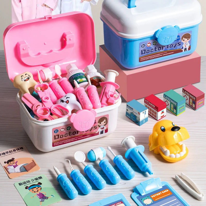 Otroški zdravniški komplet igrač 42Pcs stetoskop injekcijski set za igro