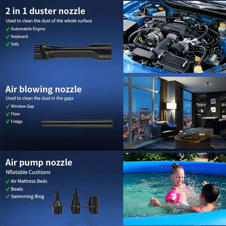 TD081 - High Power 500W Air Duster With 5 Nozzles For PC