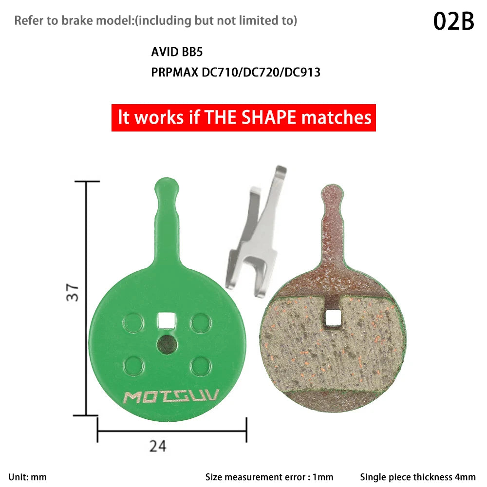 10 Pairs MTB Disc Brake Pads Ceramic &ndash; Ceramic Pad Formula 02B