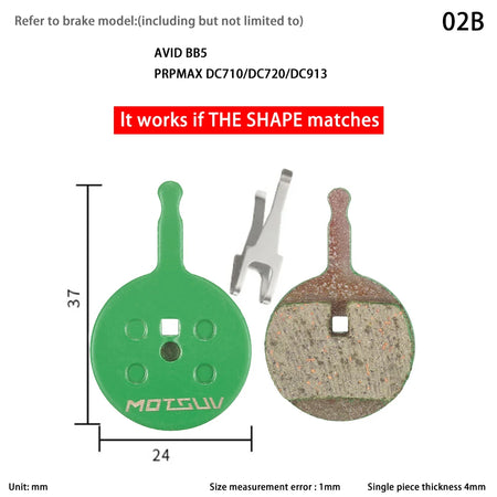 10 Pairs MTB Disc Brake Pads Ceramic &ndash; Ceramic Pad Formula 02B