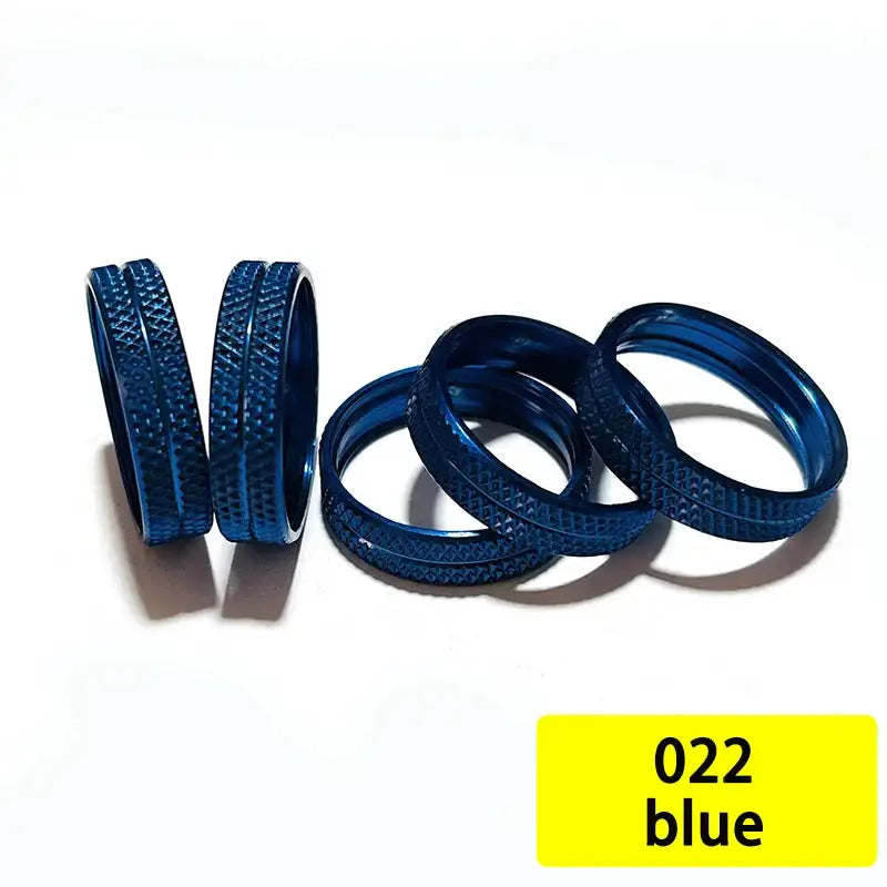 TN81 Reel Seat Ring DIY Repair Aluminum trim ring 5pcs Nut Trim Ring Fishing Rod Winding Check Component Rod Building Accessory 022 blue
