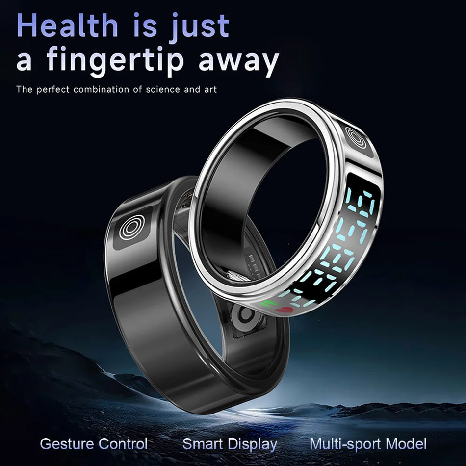 Bague intelligente LAXASFIT moniteur de fréquence cardiaque oxygène dans le sang IP68