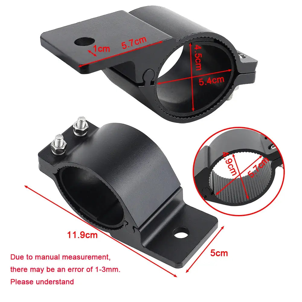 Universal Tube Clamp Approx 1.7"/1.9" Bull Bar Mounts Bracket Kit for LED Work Lights Bracket Off Road Vehicle SUV ATV Boat by InterCyprus Trading Ltd