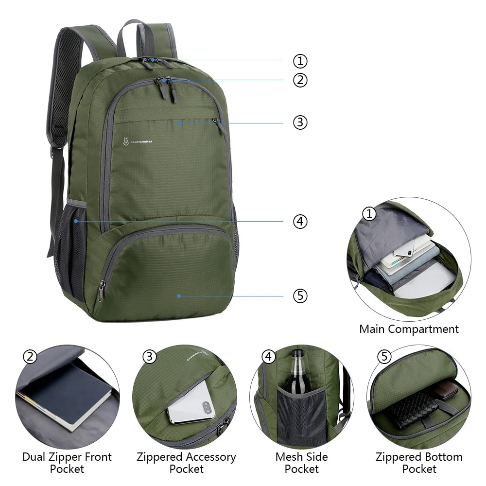 Lightweight Foldable Backpack &ndash; Water-Resistant And Packable