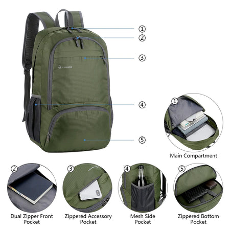 Lightweight Foldable Backpack &ndash; Water-Resistant And Packable