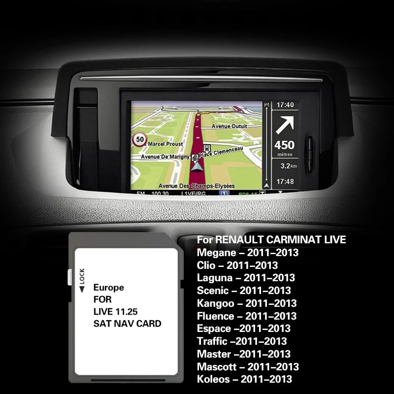 Live 11.25 Europe Map SD - Plug And Play 8GB Updated CHINA / for LIVE 11.25