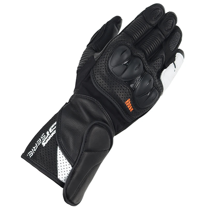 GP-PRO Gp Pro SP-2 V3 Summer Racing Gloves - Touchscreen Leather Protection WHITE / L