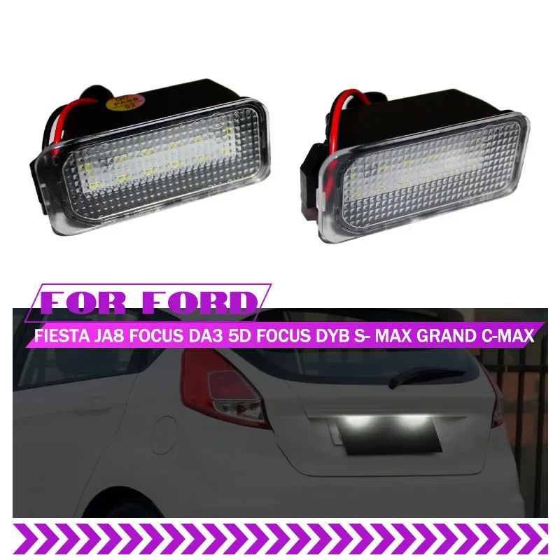 Ford LED License Plate Light 12V 2 Pack ABS Plastic