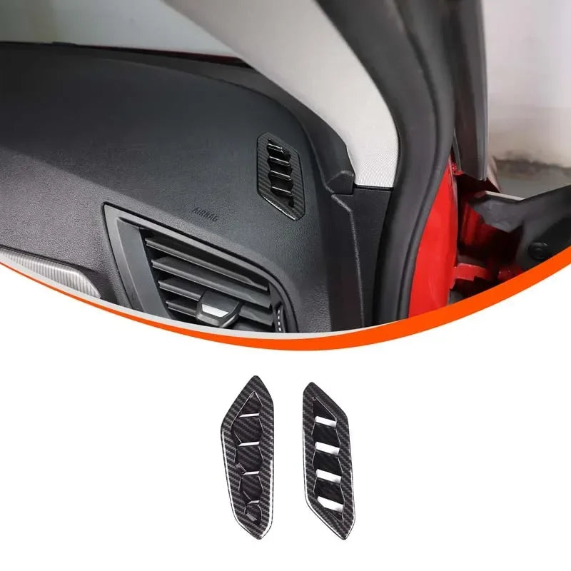 BMW Dashboard Air Outlet Frame Cover Carbon Fiber, ABS Plastic Interior Trim for Scratch Protection