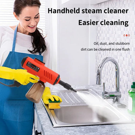 High-Pressure Handheld Steam Cleaner - 1200W Sterilization for Home and Kitchen