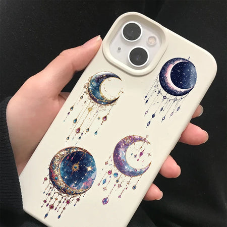 Fantasy Aesthetic Moon Stickers - 50PCS Crystal Gemstone Star Decals