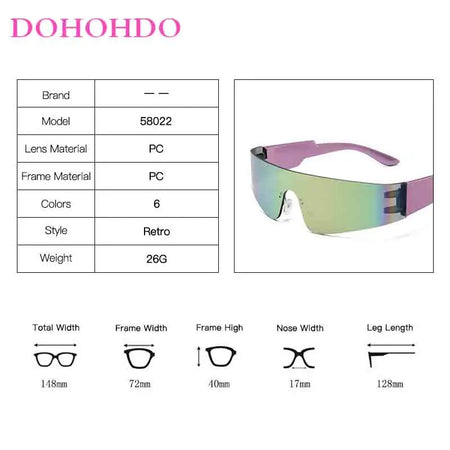 Punk Frameless Y2K Sunglasses for Ultimate Sun Protection