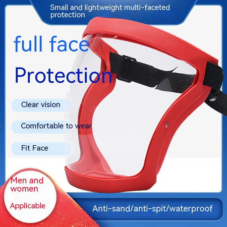 Transparent Facial Protector - Anti-Fog, Oil Proof, Full Face Shield for Weed Whacking &amp; Kitchen Use