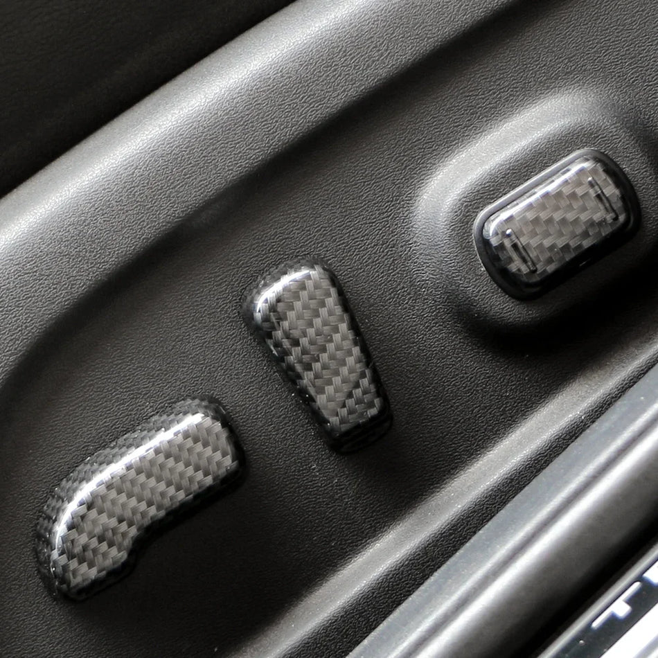 Nissan Xtrail T32 bilsätesjusteringsknappskydd, ABS silver