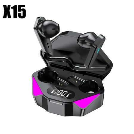 DAMORE X15 TWS Gaming Earbuds with Mic and 9D Stereo Sound X15 bkack