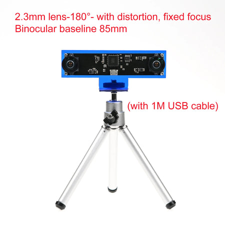 GXIVISION 4MP USB Dual Lens 1080P HD Webcam for VR and Depth Detection Tripod 2.3mm 180 deg