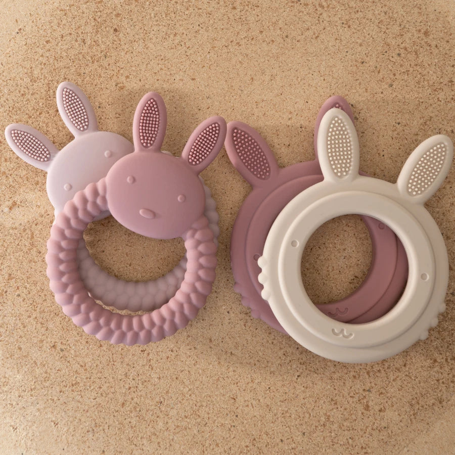 Muslin Life BPA-Free Silicone Baby Teether - Cute Cartoon Rabbit Design