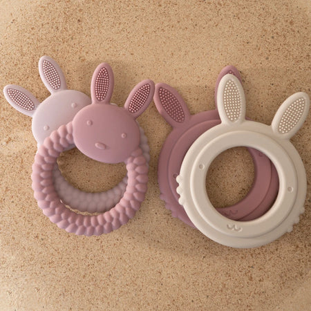 Muslin Life BPA-Free Silicone Baby Teether - Cute Cartoon Rabbit Design
