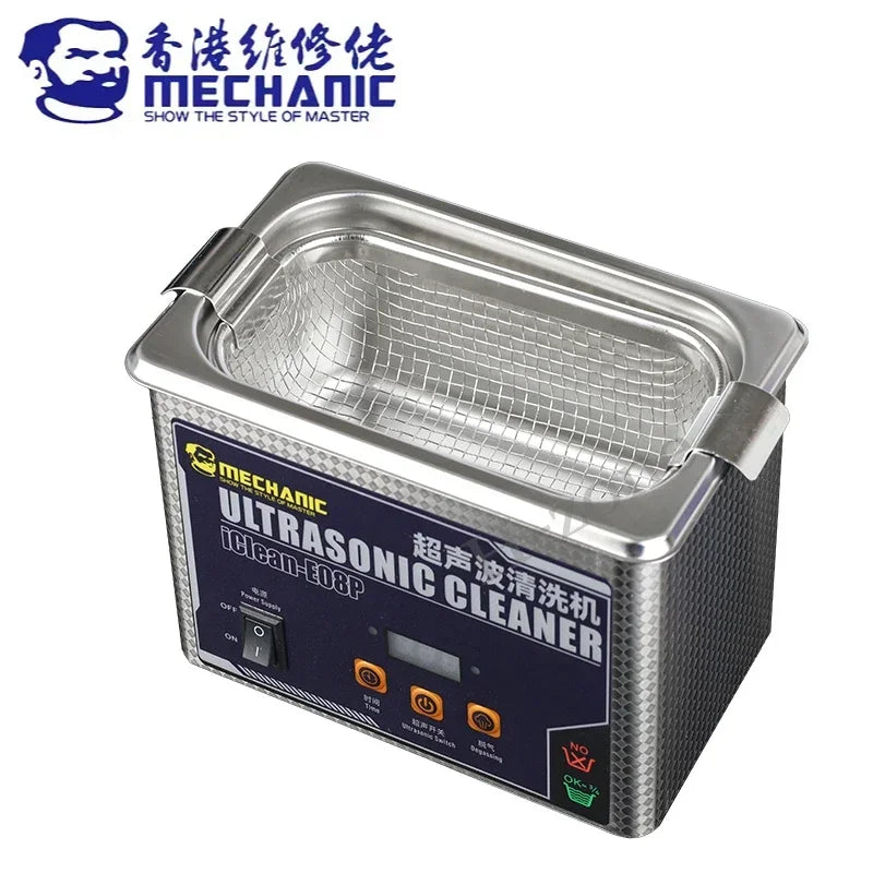 MECHANIC IClean E08P Ultrasonic Cleaner &ndash; High Frequency Multifunctional Cleaning Bath