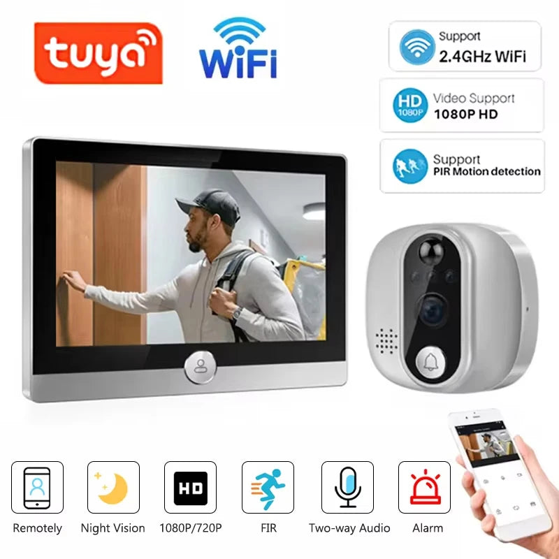Tuya Smart Video Doorbell Camera &ndash; Peephole Doorbell 1080P