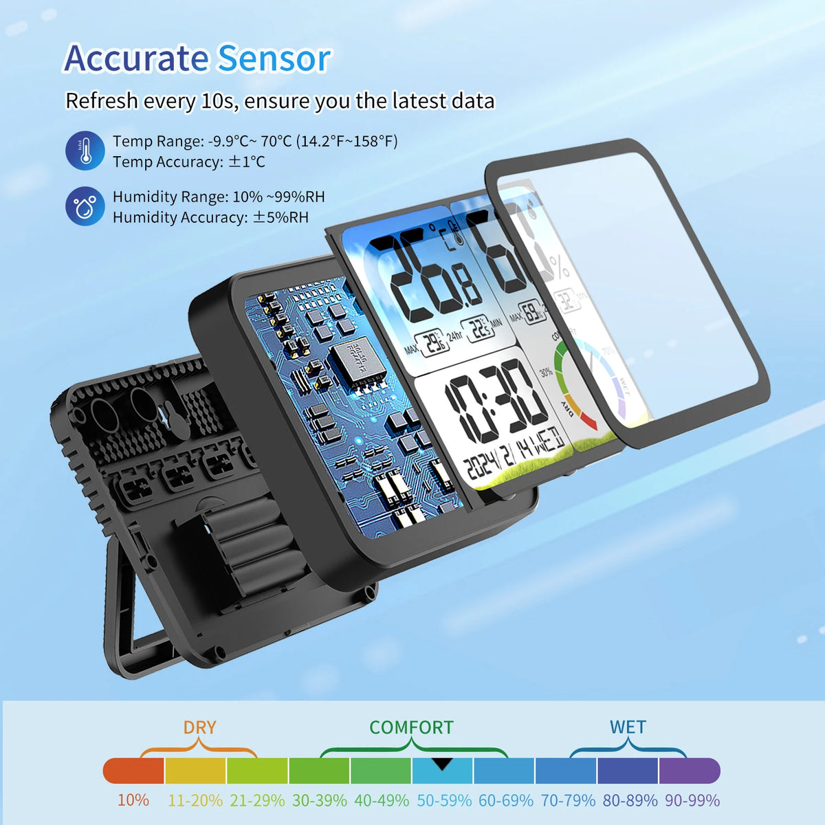 NOKLEAD Weather Station 6215 &ndash; Colorful Large Display
