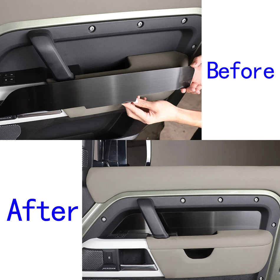 Rostfria dörrpanelöverdrag Defender 110 2020 2024