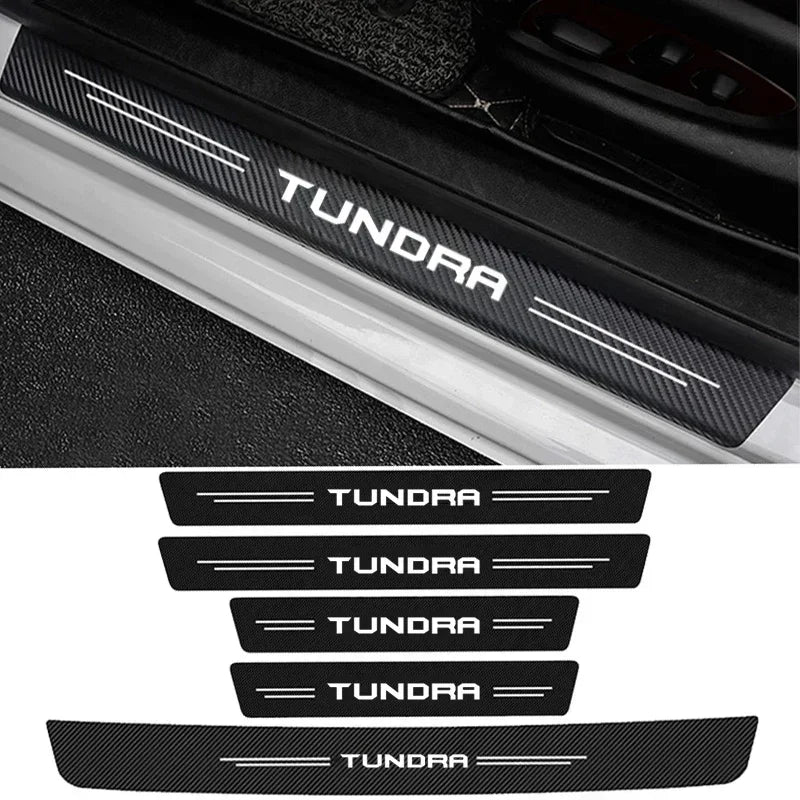 Protettore per soglia della porta dell'auto Tundra in fibra di carbonio anti graffio