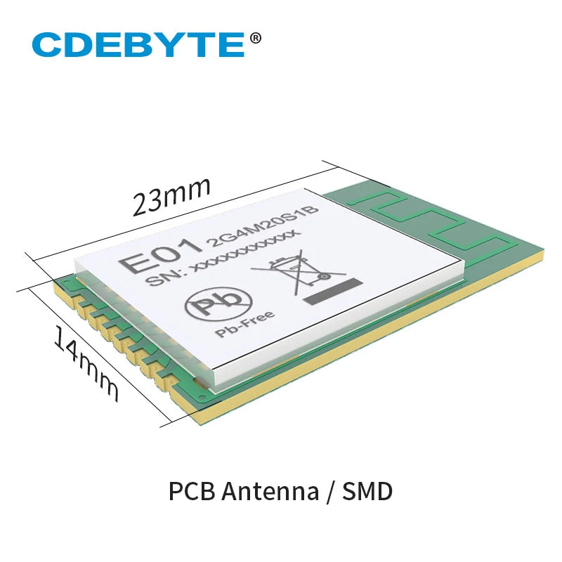 E01 2G4M20S1B 2G4GHz IoT Transceiver 20dBm PCB Antenna