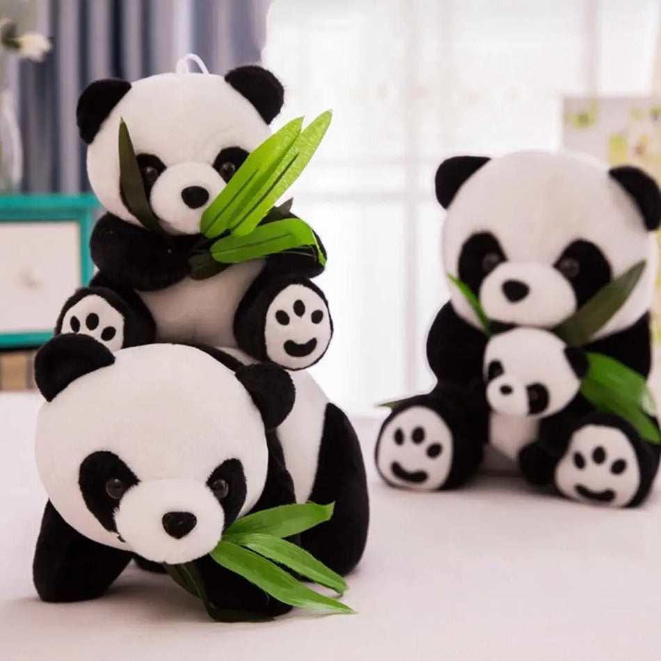 Super Cute Kneeling and Sitting Plush Panda Toy