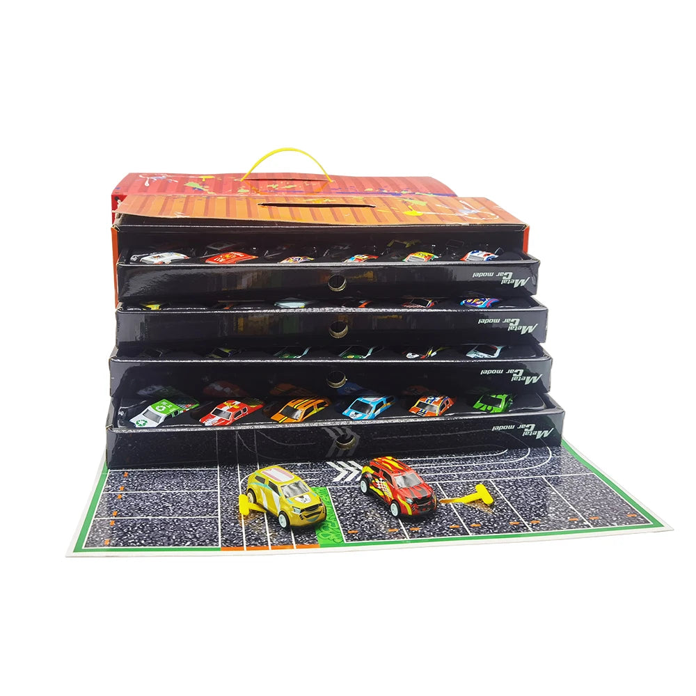 48Pcs Mini Inertial Car Set &ndash; Pull Back Action City Scene