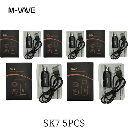 M-VAVE SK7 1/2/5/10 Wireless MIDI Adapter - Low Latency SK-7 5PCS