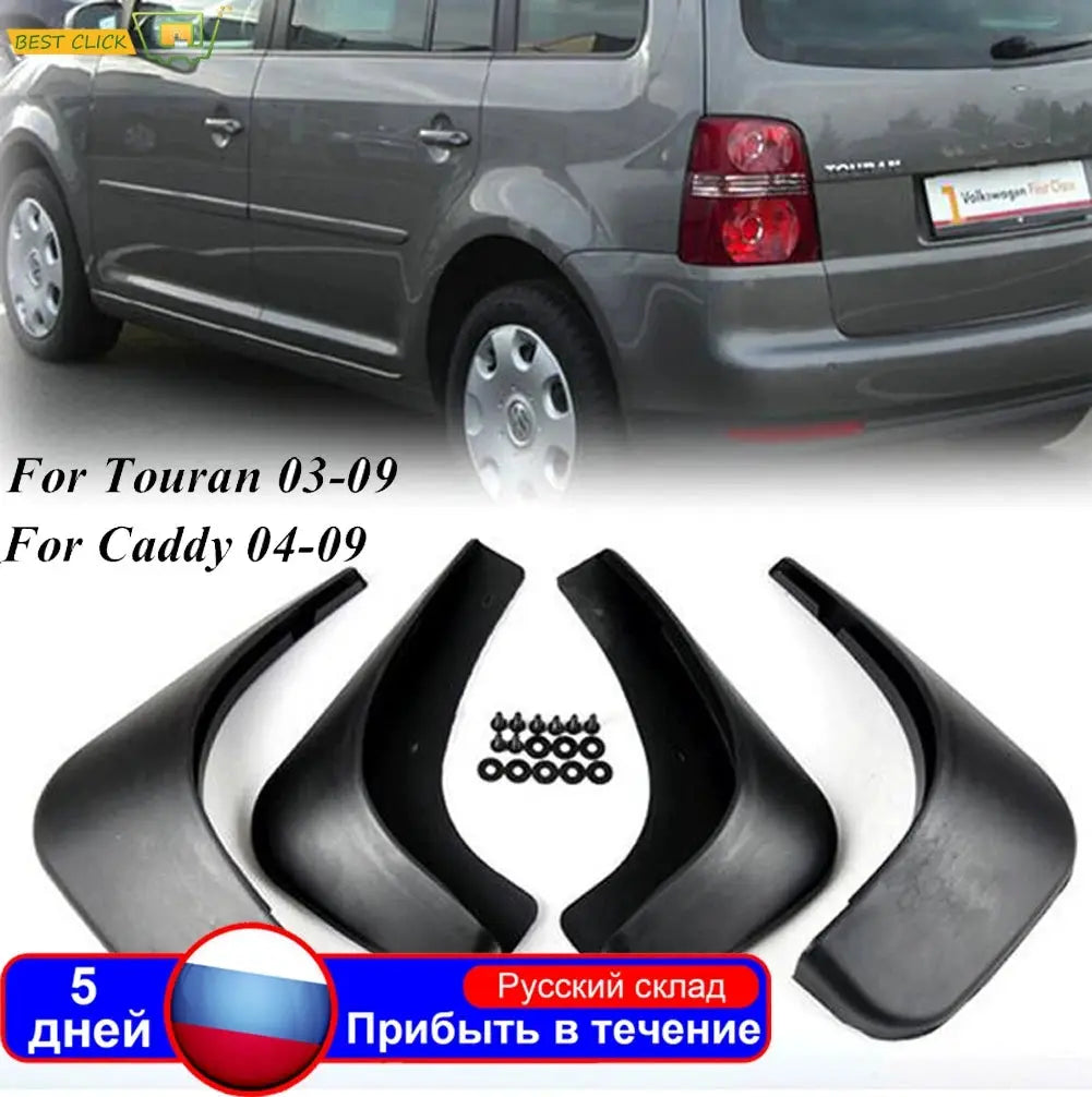 Front Rear Car Mud Flaps For VW Touran Caddy 2004-2010 Mudflaps Splash Guards Mud Flap Mudguards Fender 2009 2008 2007 2006 2005 by InterCyprus Trading Ltd