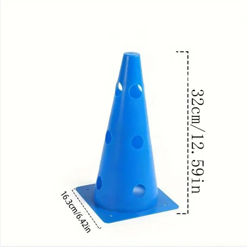 5pcs 32CM High-Visibility Perforated Sign Barrels for Training