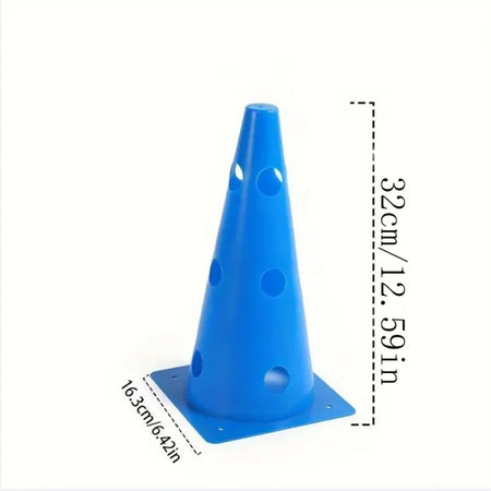5pcs 32CM High-Visibility Perforated Sign Barrels for Training