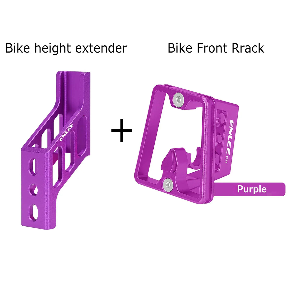 ENLEE Folding Bicycle Front Bag Raised Base Aluminum Alloy Front Carrier Mount Adapter Raiser For Dahon Brompton Folding Bike by InterCyprus Trading Ltd