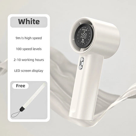 MIJIA GFS001 Rechargeable Handheld Fan- 100 Gear Turbo Wind White