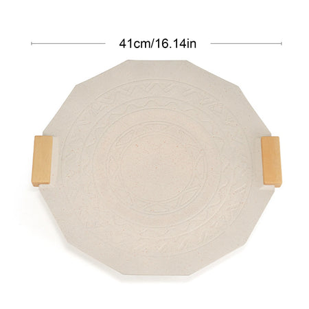 41CM Outdoors Grilling Pan &ndash; 5MM Thick Stone Coating WHITE