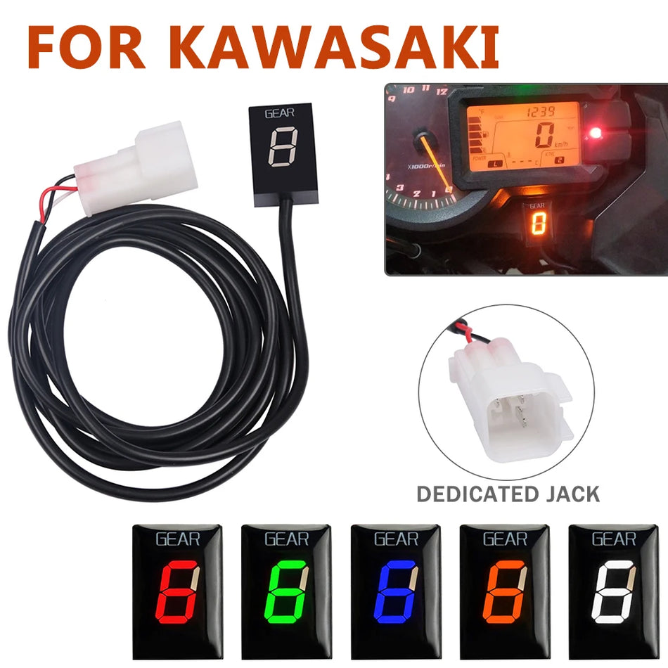 Kawasaki ER-6F Gear Indicator, Digital Gear Display, Made of Plastic for Ninja 250R ZX-6R Vulcan 900