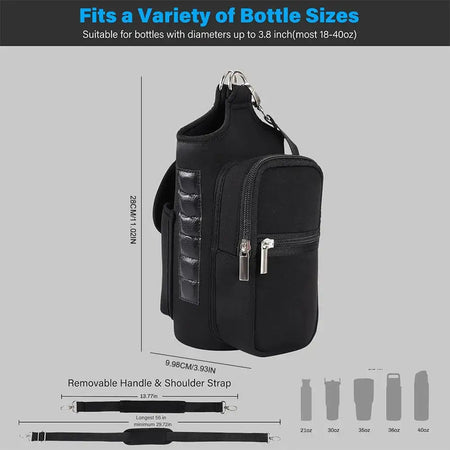 Magnetic Gym Bag Crossbody Water Bottle Pouch Phone Holder