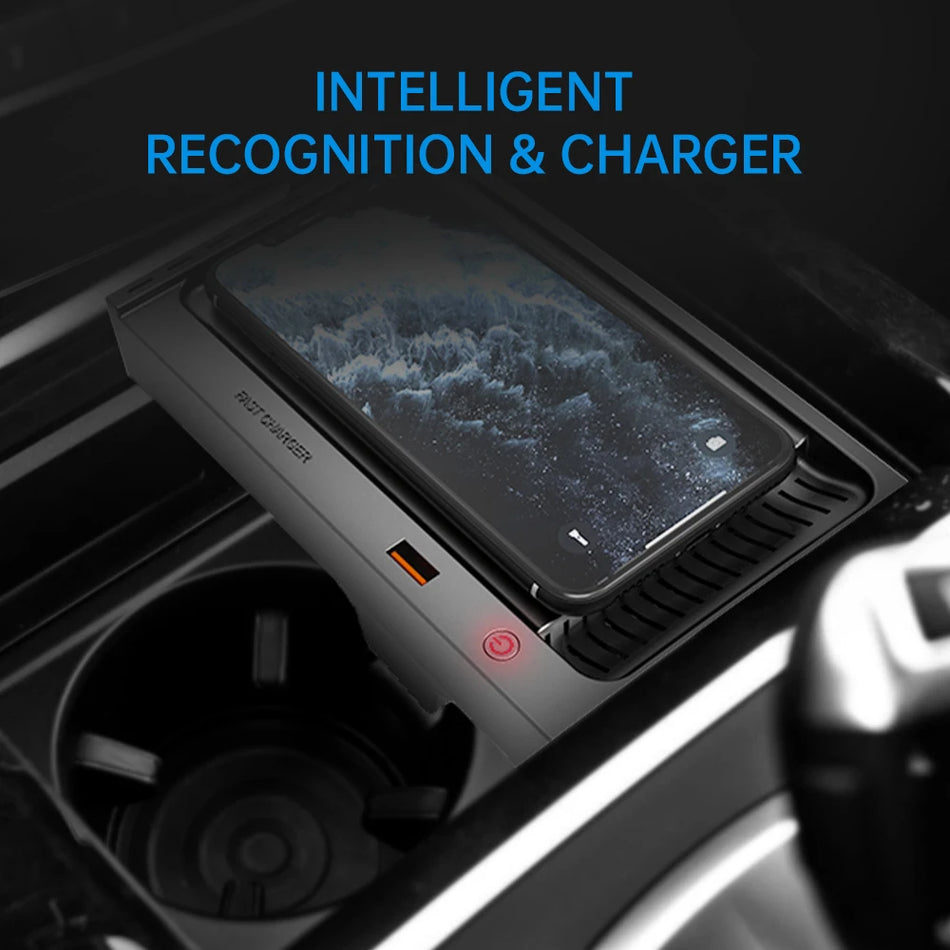 Chargeur de téléphone sans fil de voiture 15W pour BMW X5 X6 2014-2018