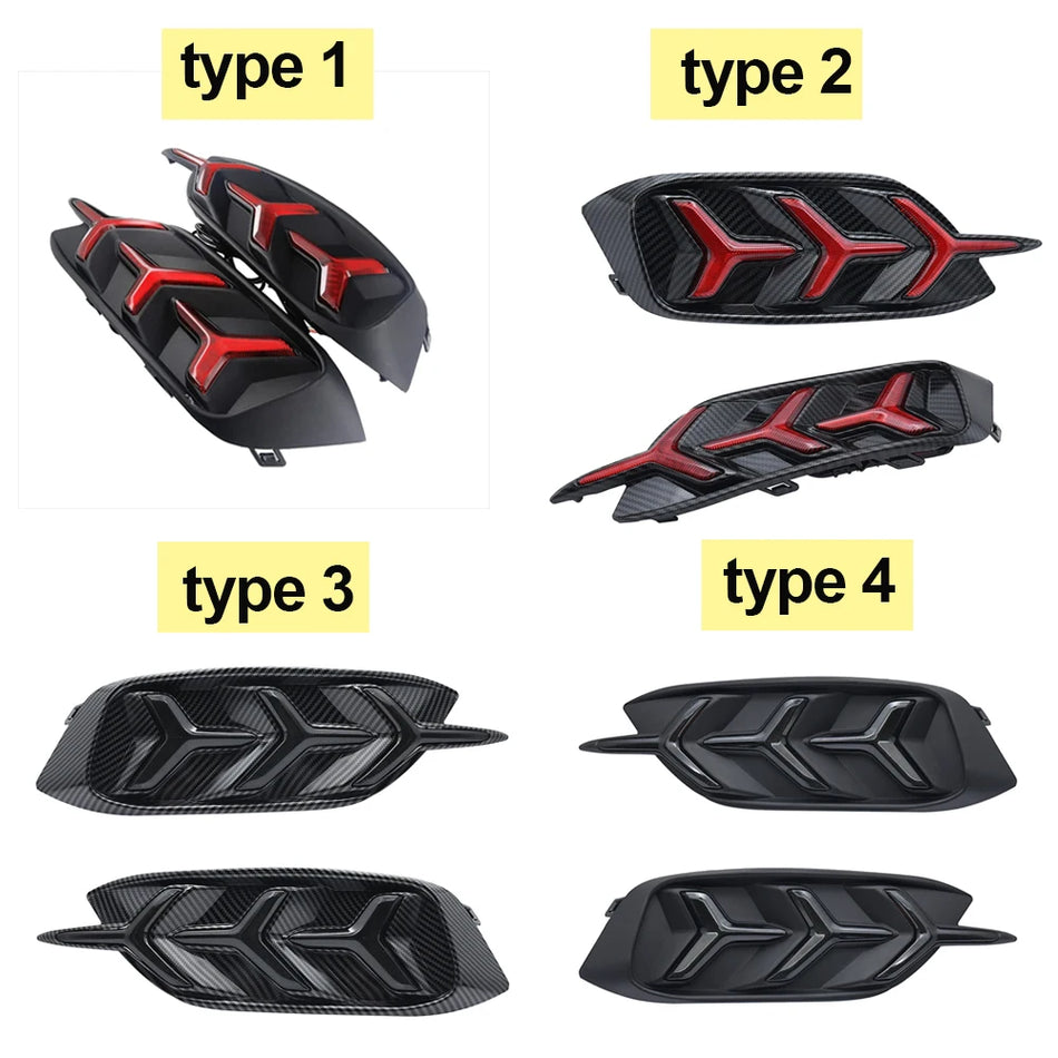 Bakljus för Honda Civic 2016-2018, bakre LED DRL och bromssignal uppgraderingskit, ersättning