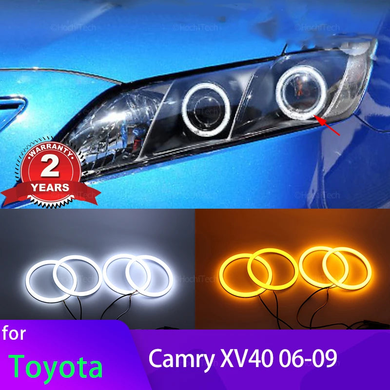 Σετ LED Αγγελικών Ματιών Με Switchback DRL Για Toyota Camry XV40 2006-2009