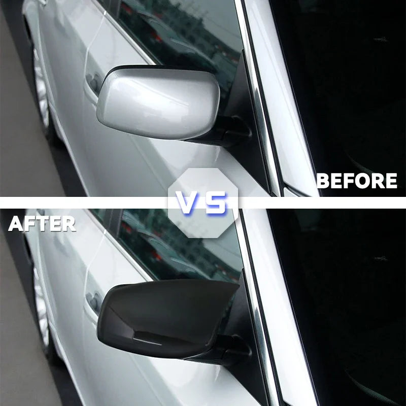 Glossy Black Door Side Mirror Cover Caps For-BMW E60 E61 E63 E64 5/6 Series 2003-2010 by InterCyprus Trading Ltd