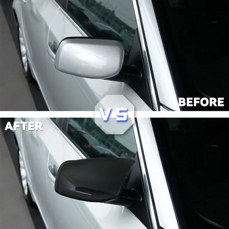 Glossy Black Door Side Mirror Cover Caps For-BMW E60 E61 E63 E64 5/6 Series 2003-2010 by InterCyprus Trading Ltd