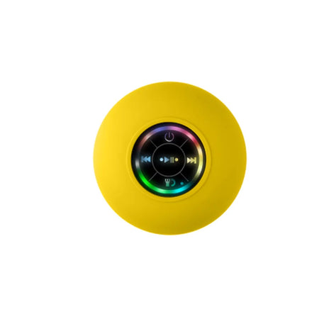 Waterproof Bluetooth Shower Speaker with LED Lights &amp; Suction Cup, Portable 3D Stereo Subwoofer Yellow / other / CN|Speaker