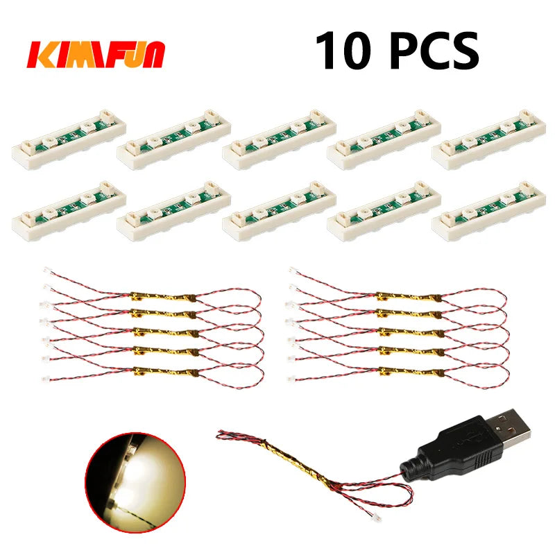 10Pcs 0.8mm RGB LED Blocks &ndash; Lego Compatible Blocks 10PCS1220221-Y